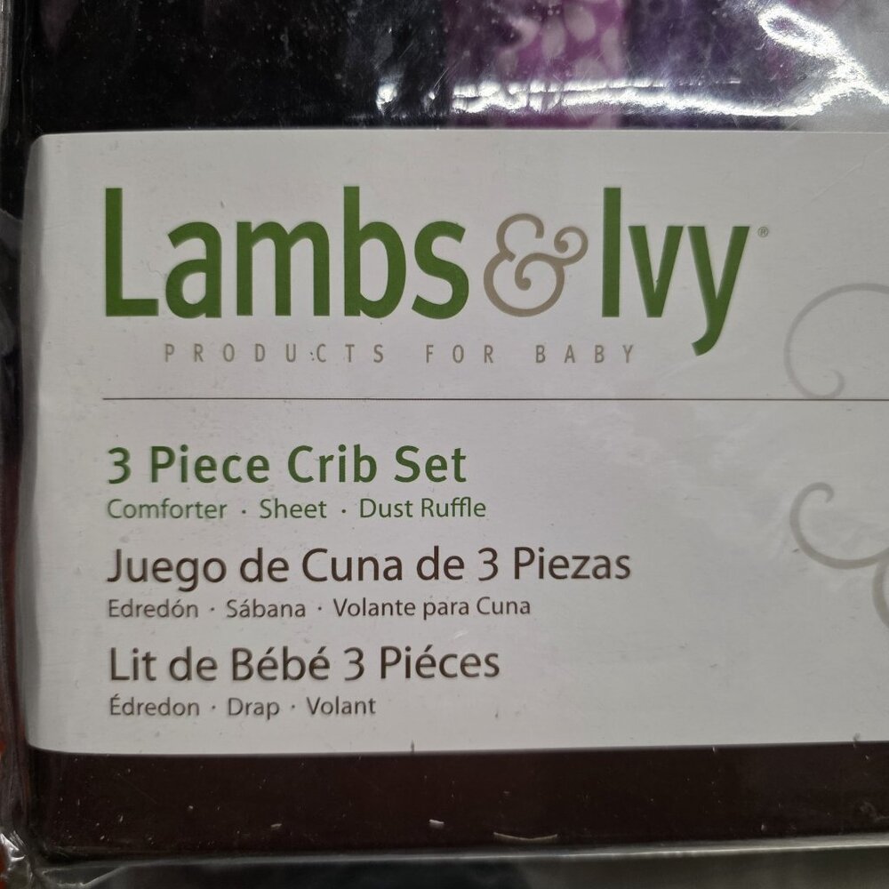 New Lambs & Ivy Hopscotch Jungle 3 Piece Bedding Crib Set for Baby Crib - Picture 6 of 8